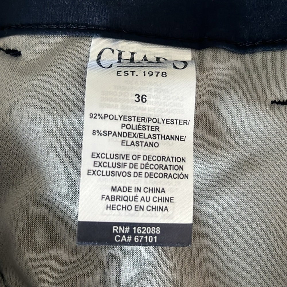 Chaps Mens Navy Cargo Golf Shorts Size 36 Comfort Stretch NWT - Picture 5 of 6